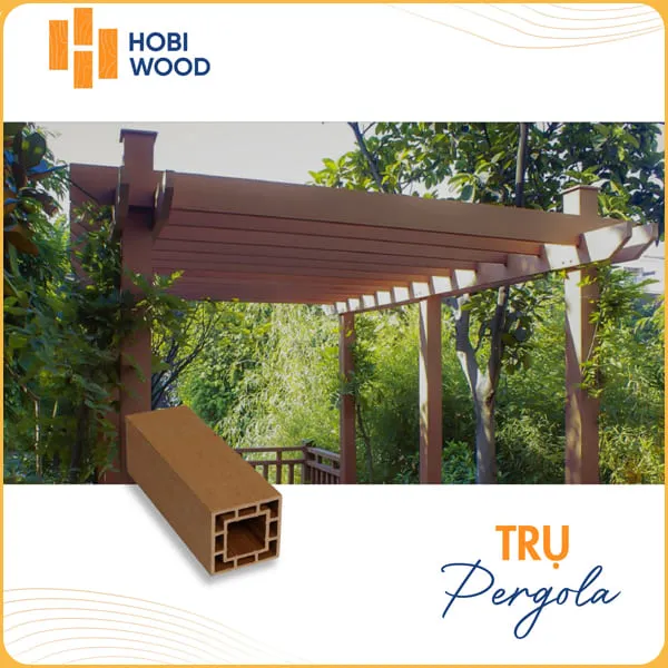 Lam Trụ Pergola Giàn Hoa Ngoài Trời Hobi Wood HB120 C120 Vibrant Yellow